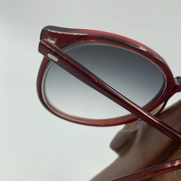 Vintage Chase Burgundy Round Sunglasses Frames - Picture 5 of 6